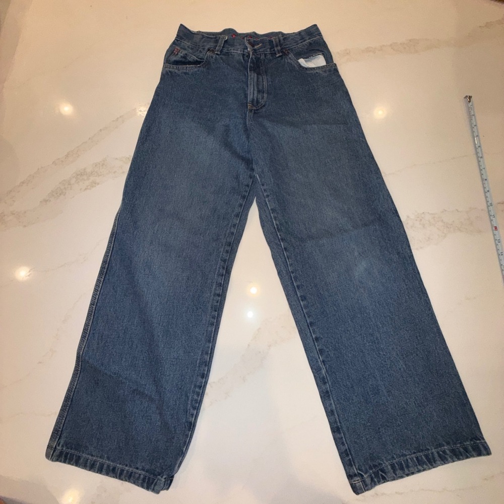 Dickies Boys Carpenter Jeans Size 16 Atlantic Wash BlueDenim Wide Leg